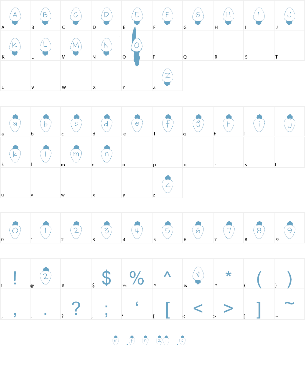 LMS Christmas Lights Font Character